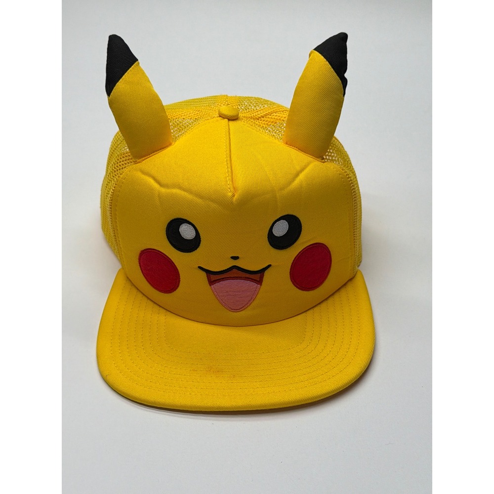 Pokemon Pikachu Yellow Trucker Hat Snapback with 3D Ears RN115665 Mens OSFM